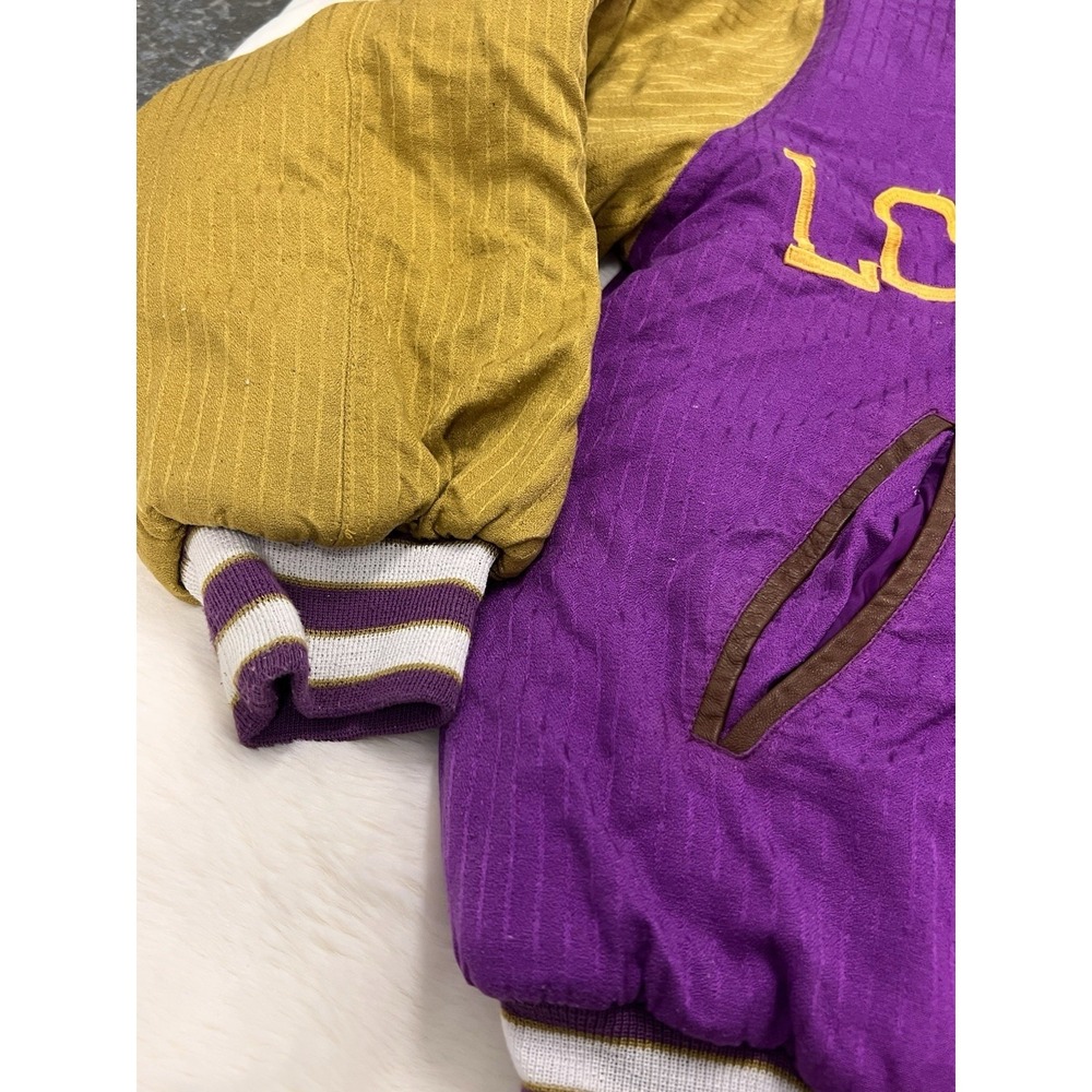 VINTAGE Los Angeles Lakers  Womens Medium Eurosilk Varsity Style - Picture 3 of 9